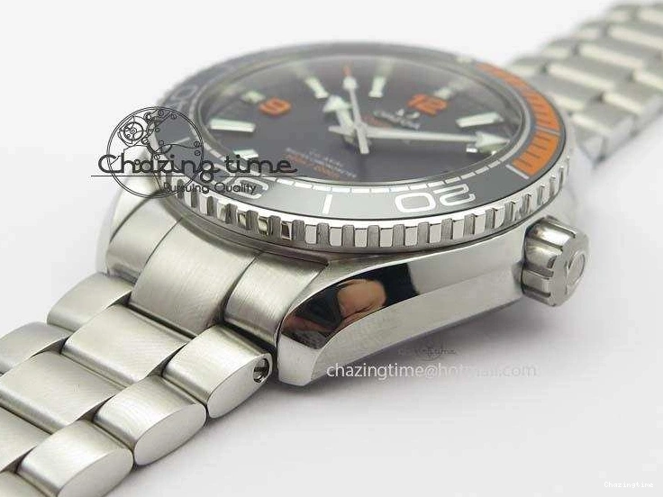 0309 Trendy 2016 Planet Ocean 43.5mm SS V6F Best Edition Black Dial On SS Bracelet A 8210